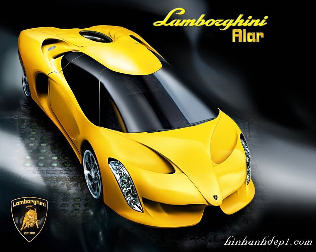 Ảnh siêu xe Lamborgini biểu tượng con bò vàng