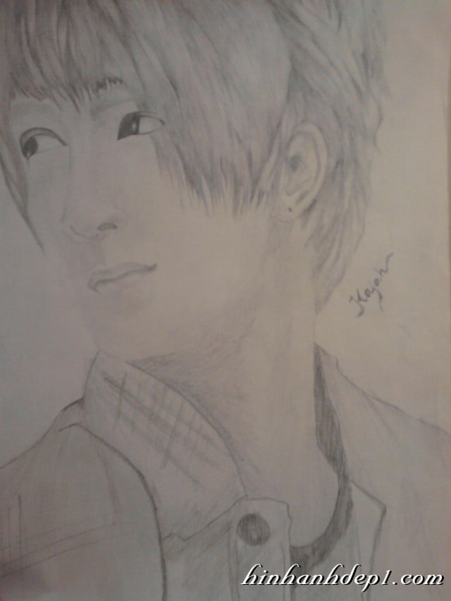 Hình vẽ chân dung một anh chàng đẹp trai bằng bút chì