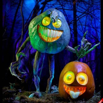 Ảnh những trái bí đỏ 3D cho ngày Halloween