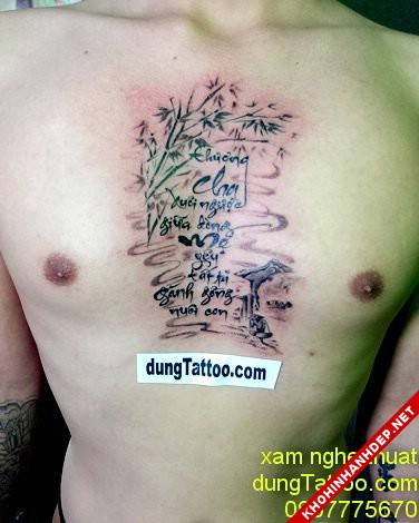 Hình xăm thư pháp đẹp đầy ý nghĩa về cha mẹ