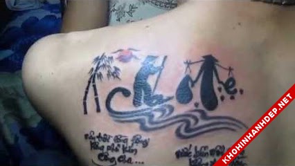 Hình xăm thư pháp đẹp đầy ý nghĩa về cha mẹ