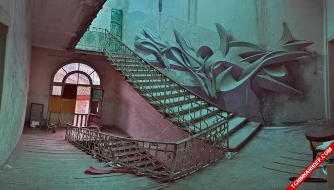 Đã mắt với những hình ảnh về tranh 3D trên tường