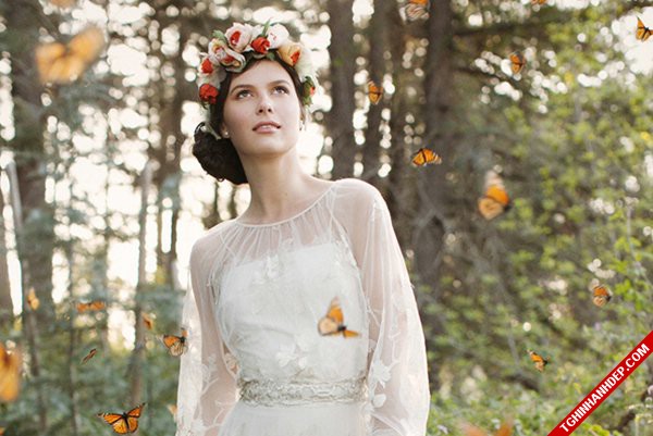 Gợi ý mẫu hoa cài tóc cổ điển đẹp cho cô dâu