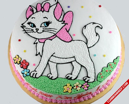 Mẫu bánh sinh nhật cô mèo kiêu kỳ trong bộ phim Tom và Jerry